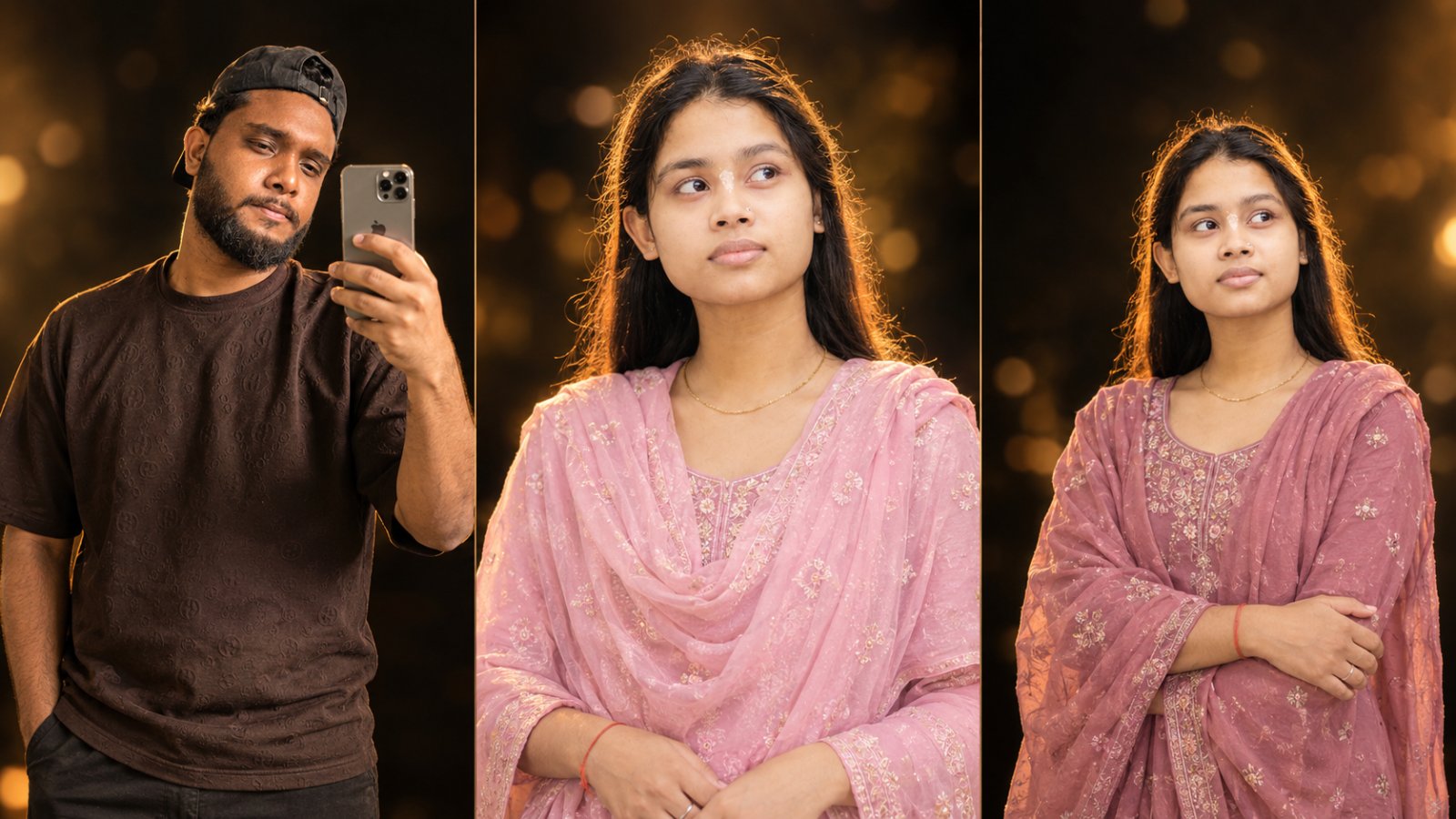 AI Romantic Couple Collage | Exact Identity Preserved