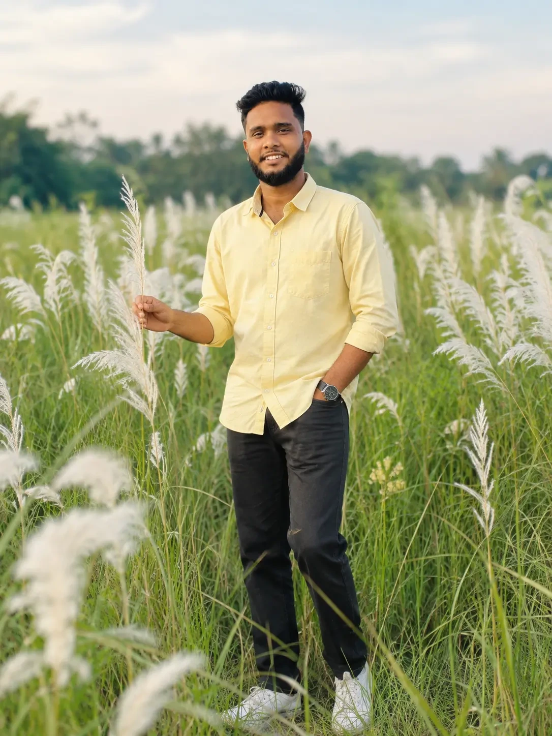 Create a Kashful Flower Field Portrait with This AI Prompt