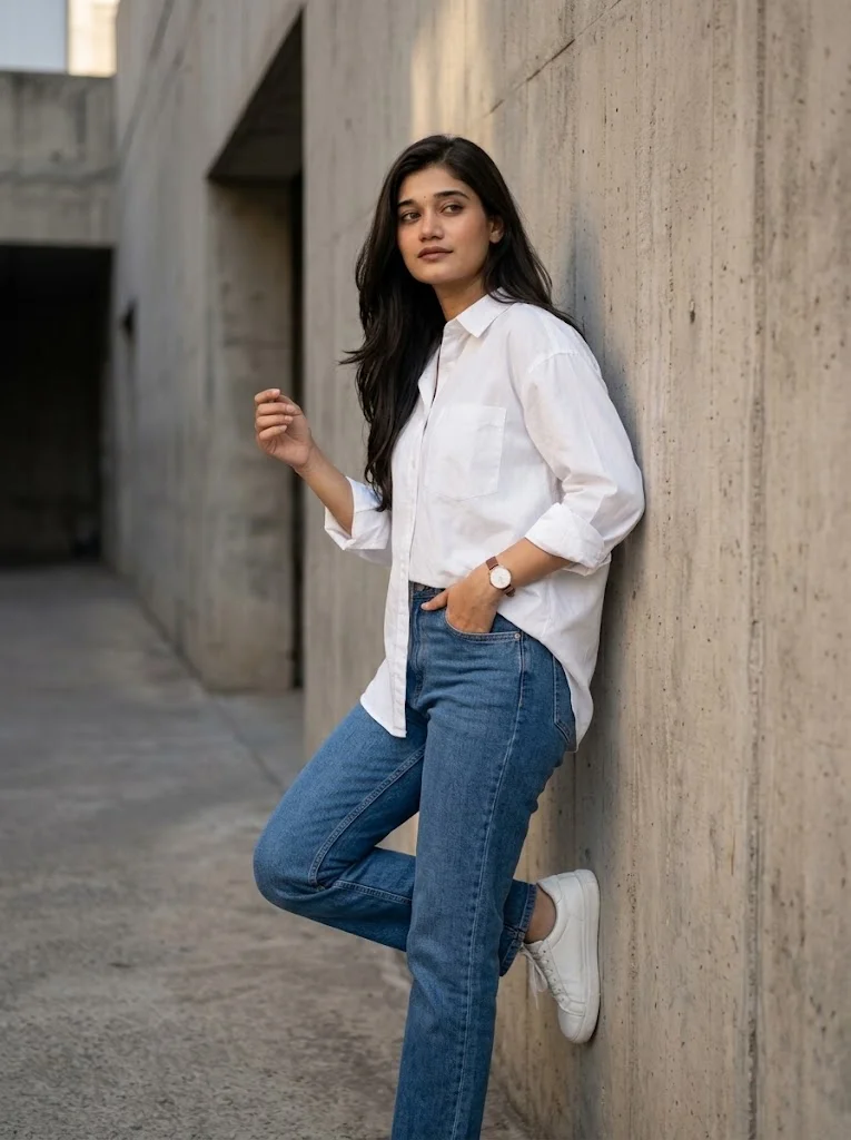 ChatGPT AI Prompt for a White Shirt and Blue Jeans Photoshoot