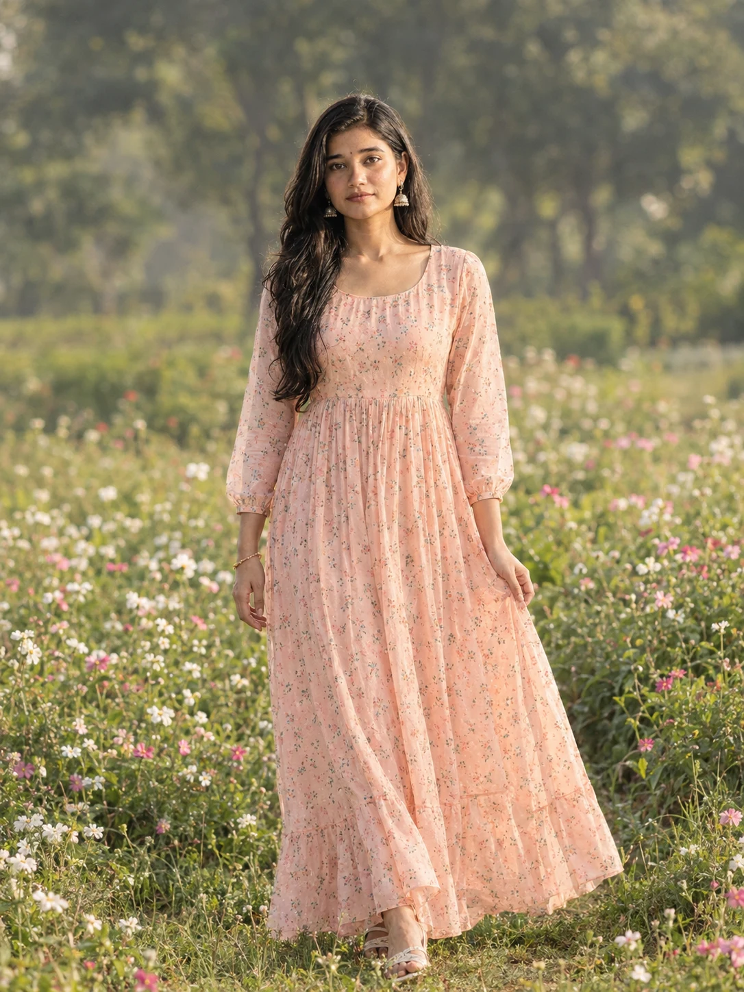 ChatGPT AI Prompt for a Romantic Flower Field Portrait