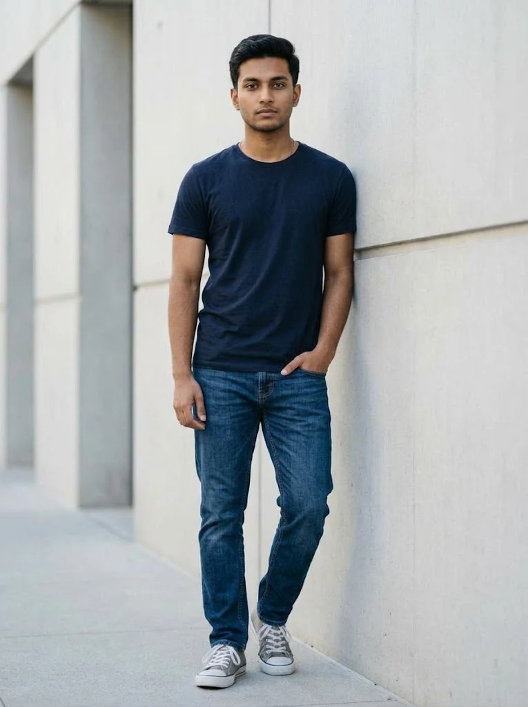 Sad AI Prompt Person Leaning Against a Wall