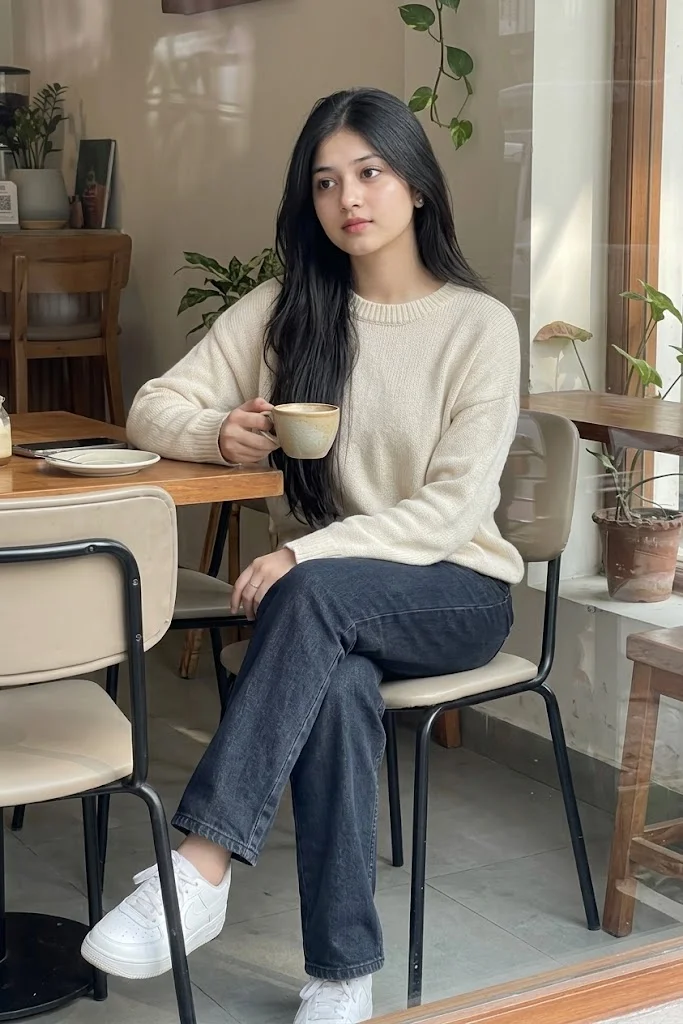 Korean Casual Cafe AI Prompt for Men and Women