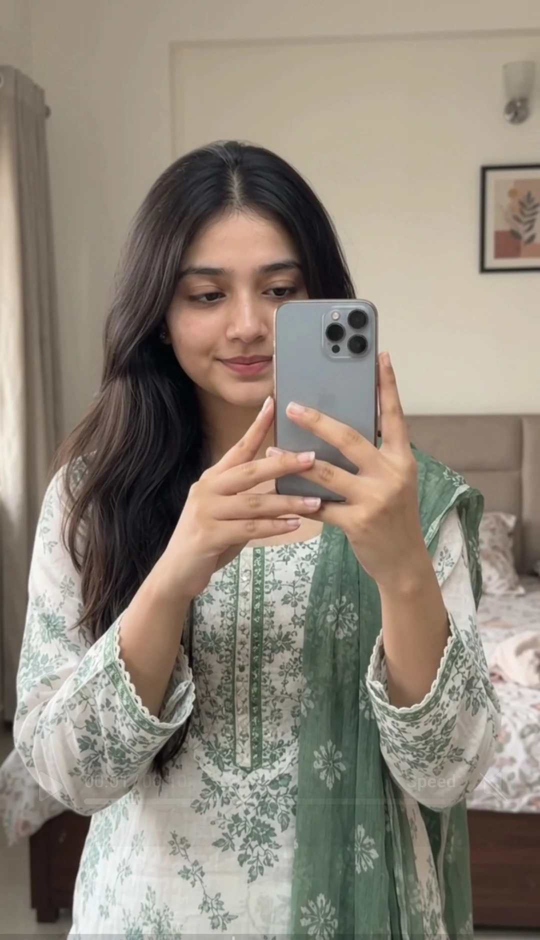 Flow AI Mirror Selfie Video Prompt with iPhone