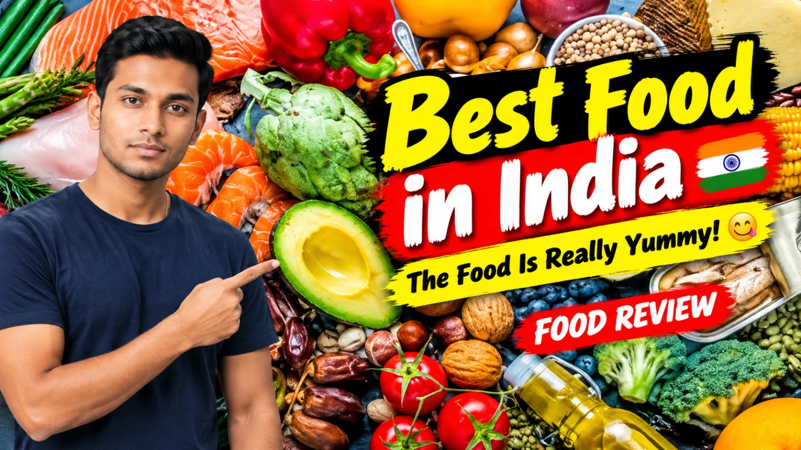 Professional Food Review YouTube Thumbnail Prompt