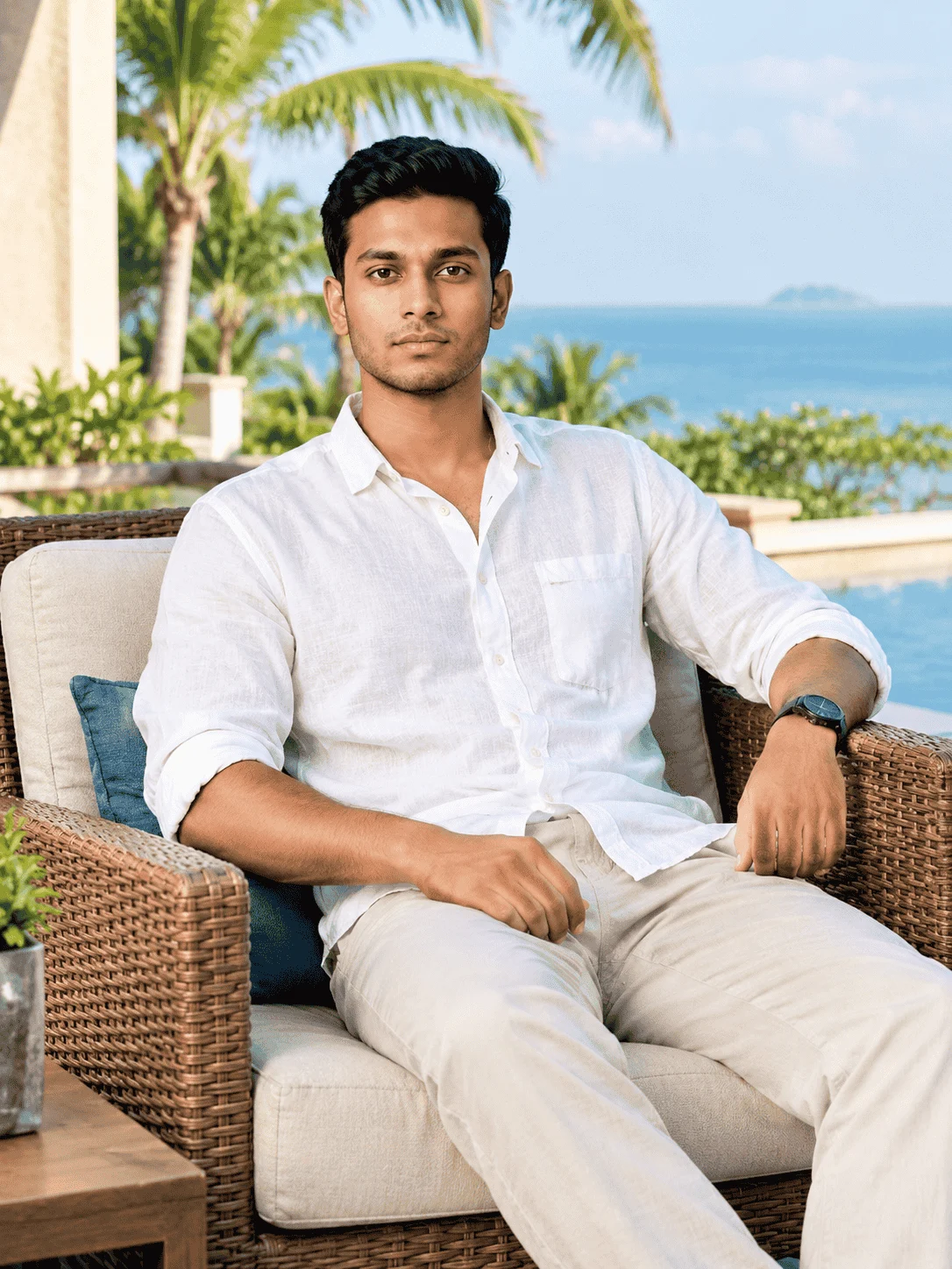 Luxury Resort Lifestyle Portrait AI Prompt